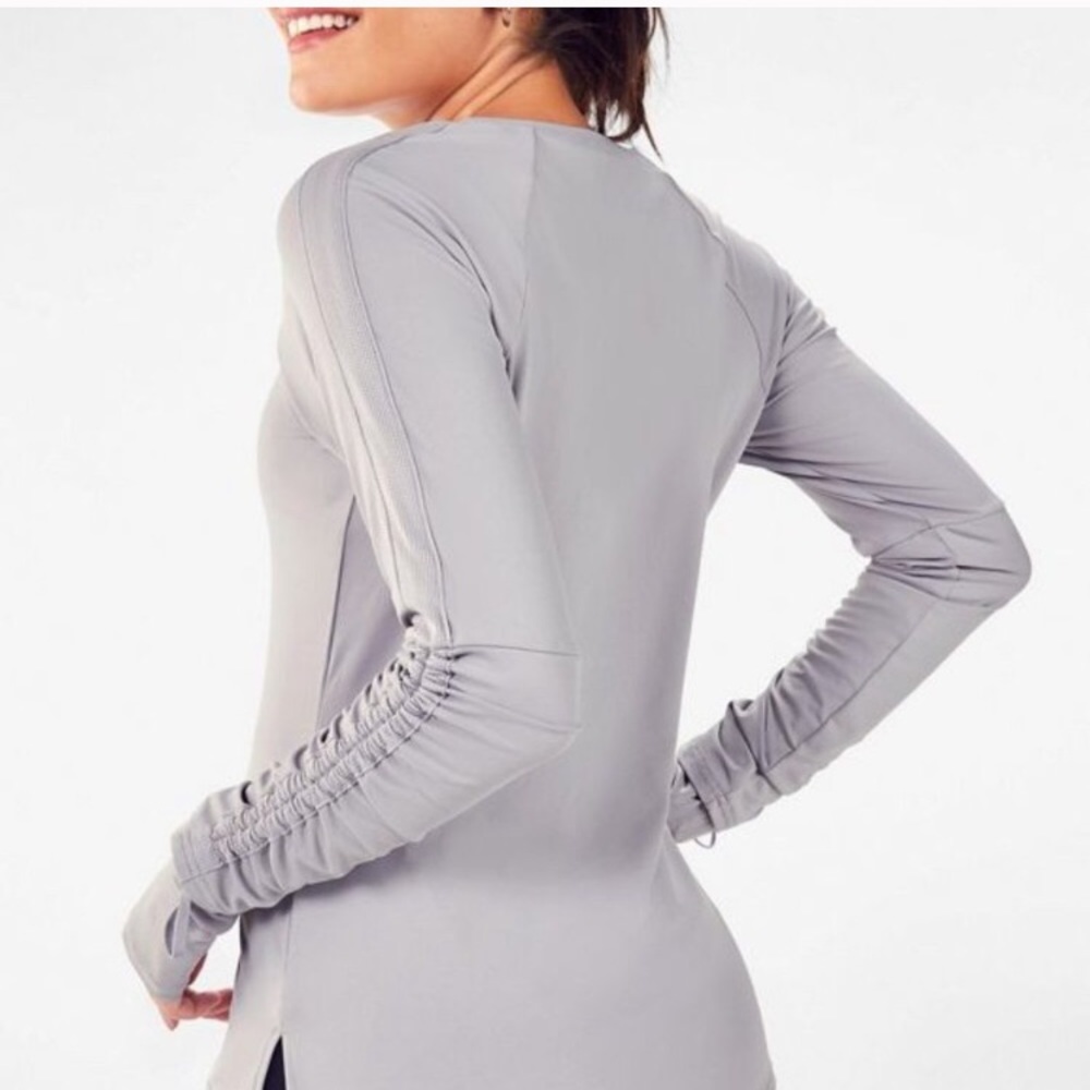 Fabletics Cashel Adjustable Gray Long Sleeve Top - image 1
